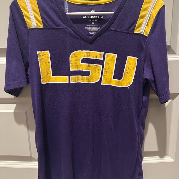 LSU Jersey style Women's Purple Top - Picture 1 of 3